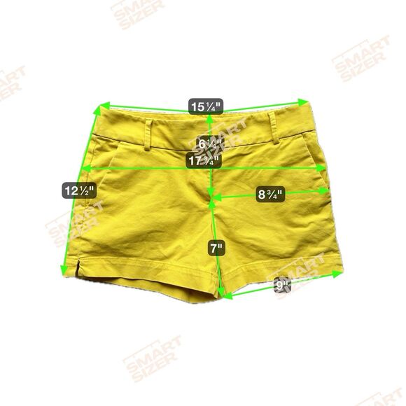 LOFT Size 4 Yellow Chino Riviera Shorts Coastal Chic Preppy Clean Girl - Picture 9 of 10